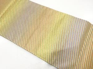 斜め縞模様織り出し　全通振袖用袋帯